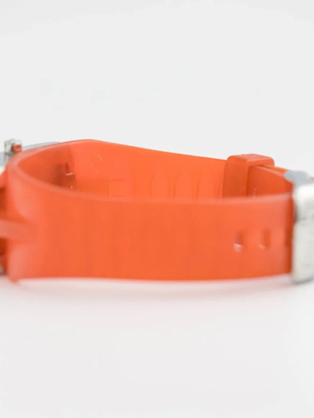 DKNY Orange Silicone Bangle Cuff Red Quartz Analog Women's Watch New Battery